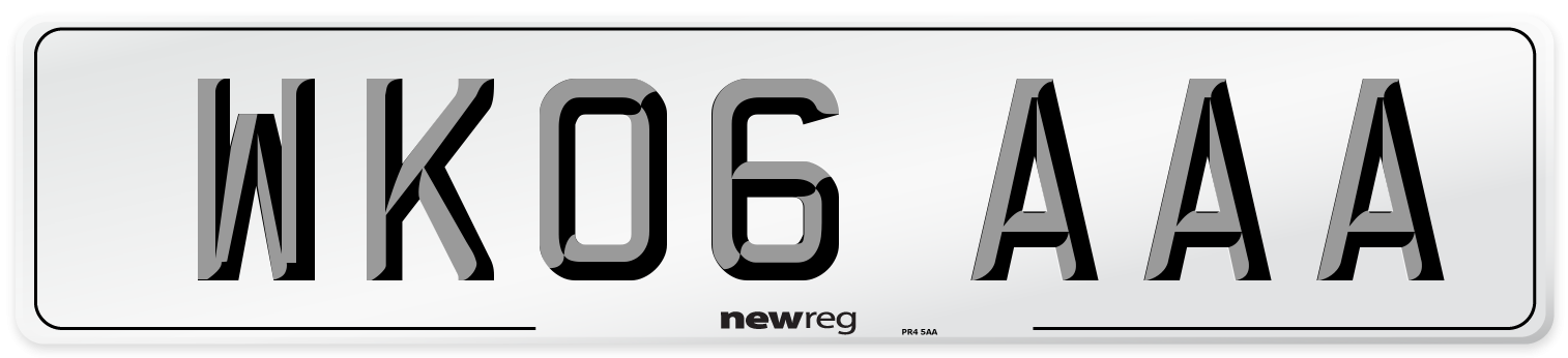 WK06 AAA Number Plate from New Reg